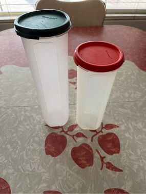 Vintage Tupperware Moduler Mates Tall Pantry Spaghetti Canister set 2